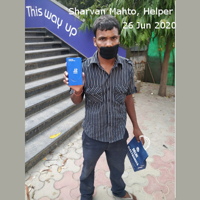Sharvan Mahto, Helper, Delhi - 26 Jun 2020